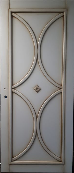 Межкомнатная дверь в профиле массив (эмаль с патиной) Азов